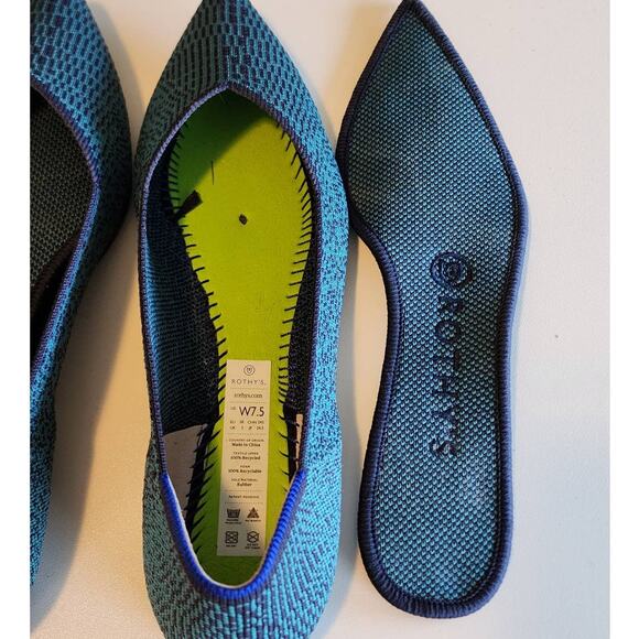 Rothy's Spruce Python Points Size 7.5 - Picture 4 of 5